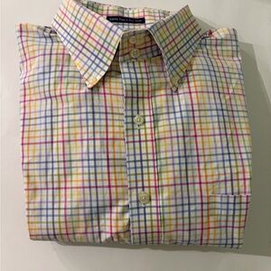 Lands' End Men's Long Sleeve Button Down Shirt Pastel 17 1/2 /36-37 Tall